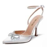 Dream Paris DreamPairs Silver and White High Heel size 7.5, new Photo 0
