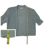 Eileen Fisher Silk Linen Blend Open Front Cropped Cardigan - Blue - Small Photo 3