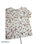 Westmoon White Cherry Blossom Bird Print Chiffon Blouse Size M Size M Photo 2
