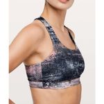 Lululemon Sports Bra Women Size 8 Azurite Poppy Coral Multi Invigorate Racerback Photo 1