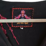 Johnny Was Dress Floral Roses Embroidered on Black Background Dress Sz XS GUC Photo 5