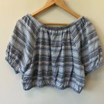 Madewell Jacquard Keyhole stripped crop top Photo 5