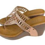 Italina ☻︎ Sparkly Baguette Crystal Wedge Heeled Sandals ☻︎ Rose Gold ☻︎ 7.5M Photo 7