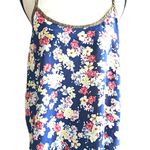 Torrid -beautiful navy blue floral tank top, lace up back, adjustable straps, excellent condition, size 2x Photo 2