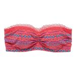 Aerie  34B strapless bra vibrant multi-colored bandeau top bright pushup bikini​ Photo 1