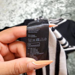 H&M  Black & White Striped Pattern Knit Dress Photo 3