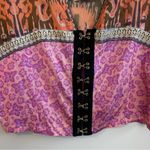 Free People NWT  Walk That Way Mix Print Corset Cropped Bell Sleeves Top Medium Photo 11