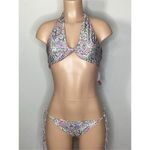 PilyQ New. PQ shimmer paisley bikini. D-cup/L-bottom. Retails $152 Photo 2