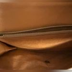 CELINE  Vintage Macadam Long Wallet Tan Canvas Leather Trim Made In Italy Photo 9