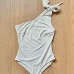 Princess Polly One Shoulder Bow Tie White Bodysuit Photo 2