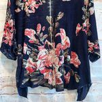 Anthropologie Knitted and Knotted Anthopologie batwing sleeve open cardigan floral M collared Photo 10