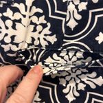 J.Crew Women's Skirt Sz 14 White Navy Blue Button Front Cotton Mini Skirt‎ Beach Photo 5