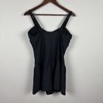 Black Swimdress One Piece Womens XL Flattering Ruched Padded Bust Skirted Sexy Photo 5