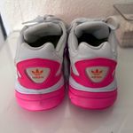 Adidas  Women's Original Falcon Sneaker, Shock Pink/Solar Yellow/White size 6 Photo 8