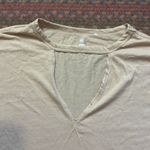 Me to We  ESSENTIALS TAN V NECK CUT OUT CROP TEE Photo 1