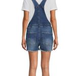 No Boundaries  Women’s overalls size Large Distressed Blue Denim Relaxed frayed Photo 2