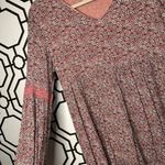 Miami  Ladies Pink Pastel Floral Flowy Short V Neck Fit & Flare Dress SZ Small Photo 2