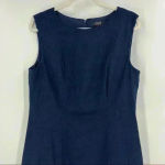 Alex Marie Alex/Marie Women's Navy‎ Blue Shift Sleeveless Lined Career Dress Size 12 Photo 2