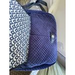 Vera Bradley  Crossbody Bag Quilted Front Pocket Navy Blue Floral Purse EEUC Photo 4