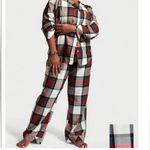 Victoria's Secret EUC Victoria’s Secret Flannel Pajama Set, Red, White, Green Plaid, Small Photo 2