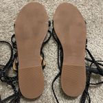 J.Crew NWOT Women’s  Braided Ankle Wrap Sandals Black Size 8.5 Photo 4