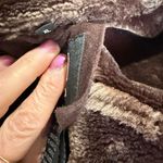 Brown Teddy Faux Fur Hood Trim Jacket Size XL Photo 5