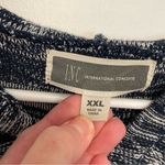 INC INTERNATIONAL CONCEPTS Navy Blue White Pullover Hooded Sweater / Knit Hoodie Size XXL Photo 3