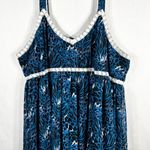 Roamans Denim 24/7 Plus Size‎ 34W Maxi Dress Blue Lace Trim Animal Print 610 Size 5X Photo 6