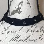 Ivy Leaf Accessories Gothic Black Grommet Punk Chocker New Photo 2