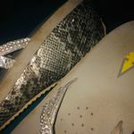 Platform Flipflops Worn 3 Times Size 8/9 Silver Photo 2