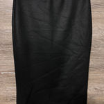 Saks Fifth Avenue 5/48 Womens Vegan Leather Pencil Skirt Black Sz XS Midi Photo 0
