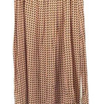 DR2 by Daniel Rainn Geometric Maxi Skirt L/XL – Smocked Waist, Double Slit Orange Photo 0