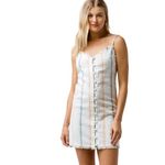 Billabong NWT x The Salty Blonde Sunny Stripes Mini Dress in Off White Combo Photo 99