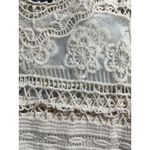 Sunday in Brooklyn  Cream Crochet Embroidered Cover Up Mini Tank Shift Dress Sz S Photo 3