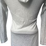 Athleta  White Burnout Swim Cover Up Hooded Tunic, Sz S Photo 7