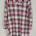 Soma  Pajama Dress Red White Plaid Long Sleeve Christmas Holiday Sleep Shirt Photo 0