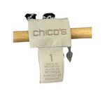 Chico's  Black Tropical Sailboat Print T-Shirt Dress Keyhole Neck Stretch Medium Photo 7