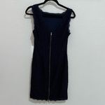 Adrianna Papell Sleeveless Scalloped Lace Sheath Mini Dress Navy Blue Size 6 Photo 7