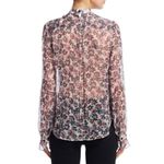 Rag and Bone  Susan Floral Printed Silk Sheer Top in Ivory Floral Size XXS Photo 1