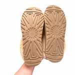 UGG  Groove Shearling Lined Bow Detail Cozy Slippers Tan Sz 9 Photo 3