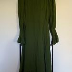 Reformation Galena Long Sleeve Dress in Olive Photo 5