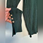 ZARA  Womens Dark Green Long Sleeve Gold Button Accent Christmas Sweater Sz L Photo 2