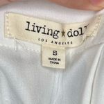 Living Doll Black & Cream Striped Tie Front Mini Skirt Size Small NWT Photo 5