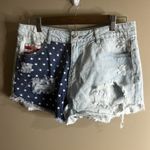 Refuge American flag distressed jean shorts size 8 Photo 8