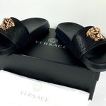 Versace NWB Palazzo Medusa Slide Sandal Black Size 37EU 1009461 DGOM8 KVO41 Photo 13