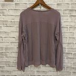 Knox Rose Women’s purple multi textured long sleeve loose fit top Large Photo 1