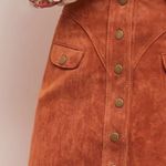 Anthropologie  Brown Suede Skirt Photo 1