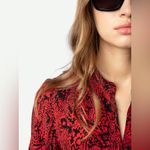 Zadig & Voltaire Refla Soft Wild Dress Color: Crimson Size XS NWT Sold Out Photo 13