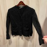 Everlane Cute black cashmere crop cardigan sweater pockets XS Photo 7