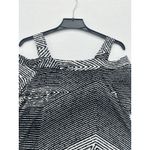 Vintage Clara Sun Woo Women's Cold Shoulder Tunic Size S Black White Photo 12